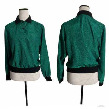 Petite Notations Vintage Green Blouse - image 1