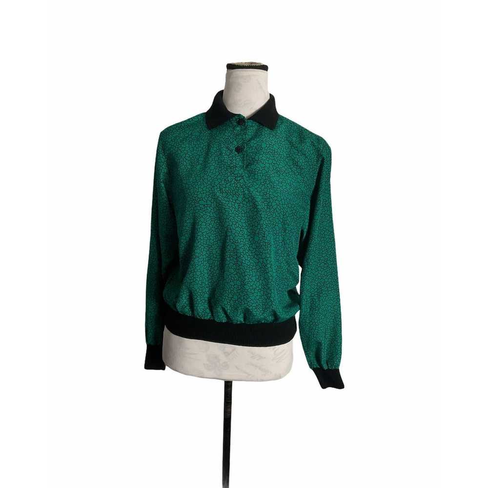 Petite Notations Vintage Green Blouse - image 3