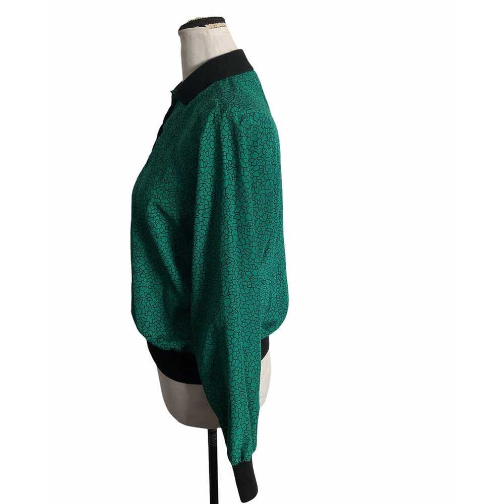 Petite Notations Vintage Green Blouse - image 4