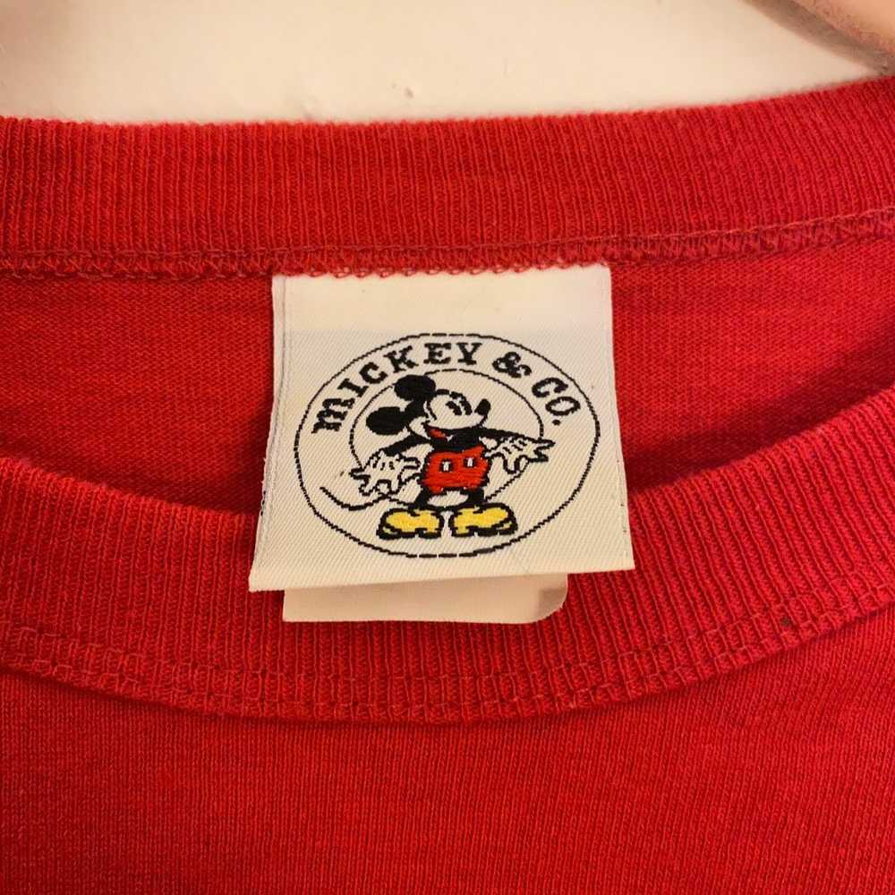 Vintage Disney Mickey crop top tshirt te - image 2