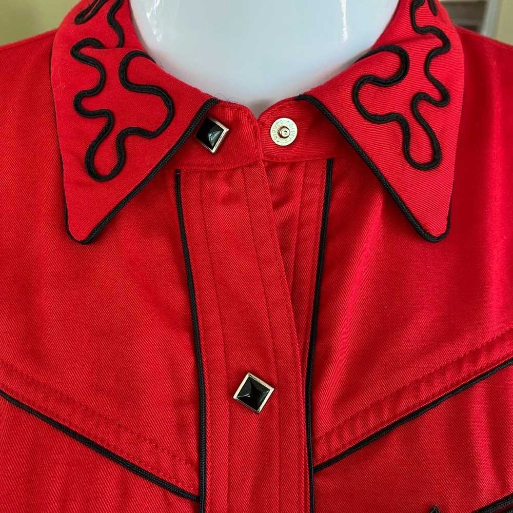 Vintage Hairston Roberson Ropa Red Embroidered Ro… - image 3