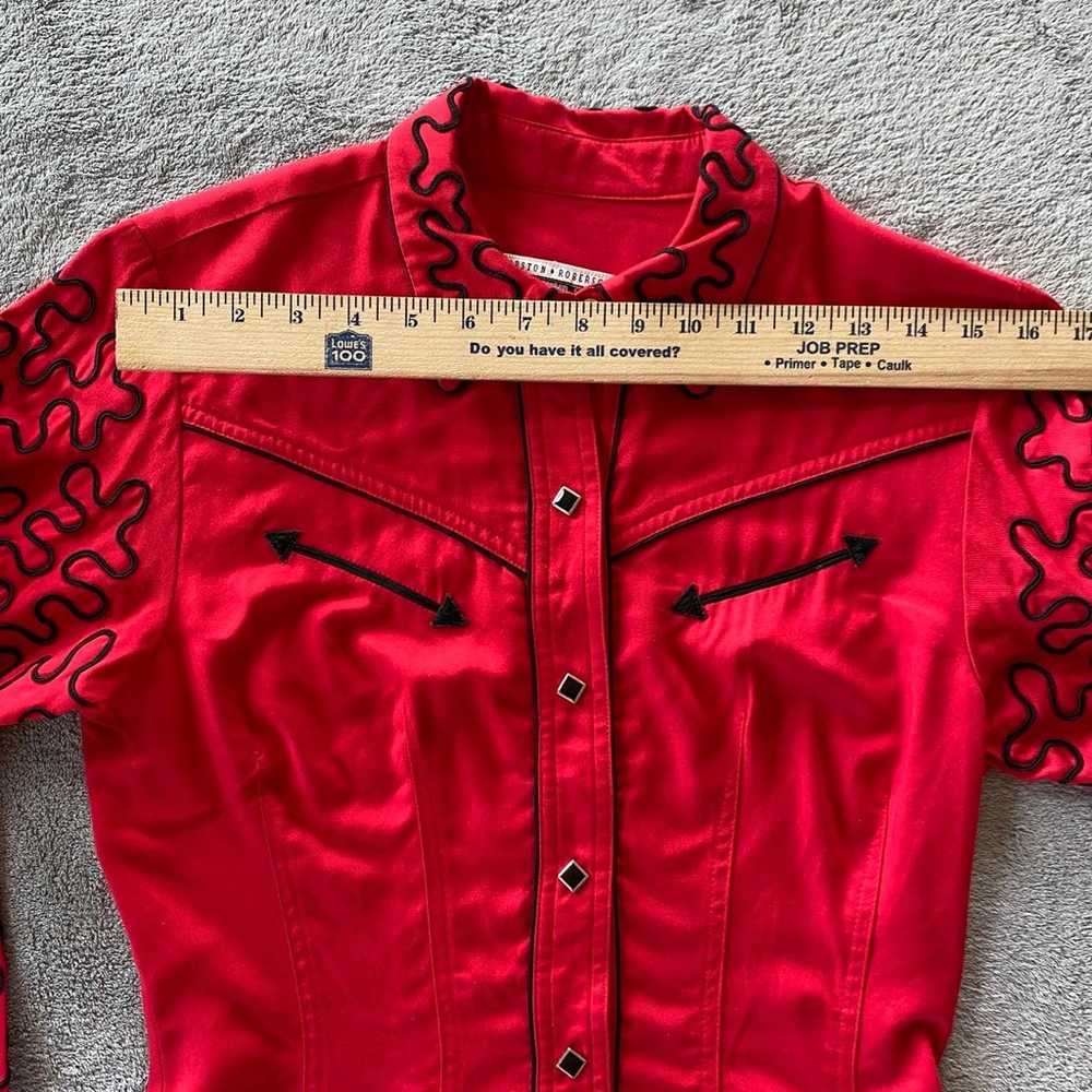 Vintage Hairston Roberson Ropa Red Embroidered Ro… - image 8