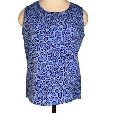 Milano Womens S Bold Blue & Black Outlined Animal… - image 1