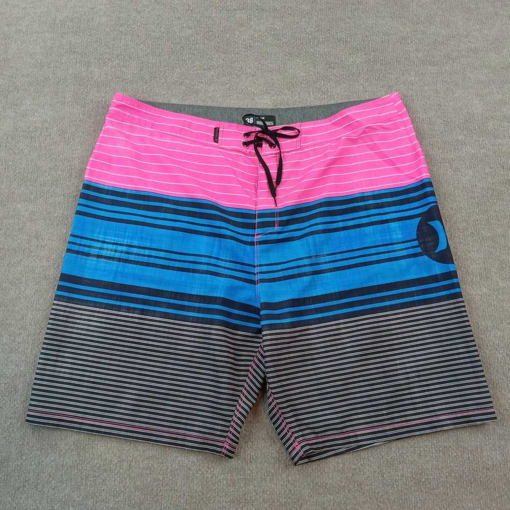 Hurley Hurley Board Shorts Men Size 38 Pink Blue … - image 1