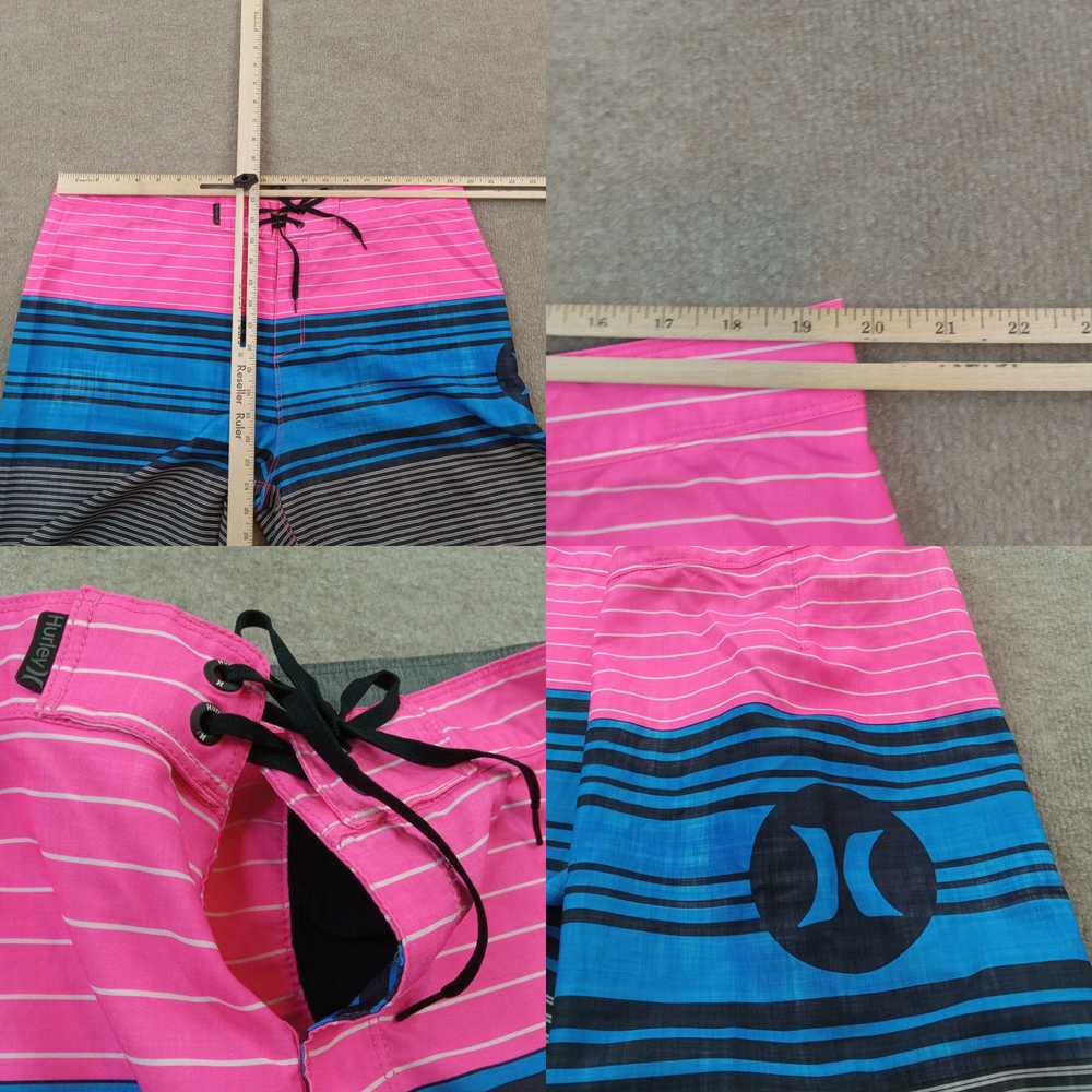 Hurley Hurley Board Shorts Men Size 38 Pink Blue … - image 4