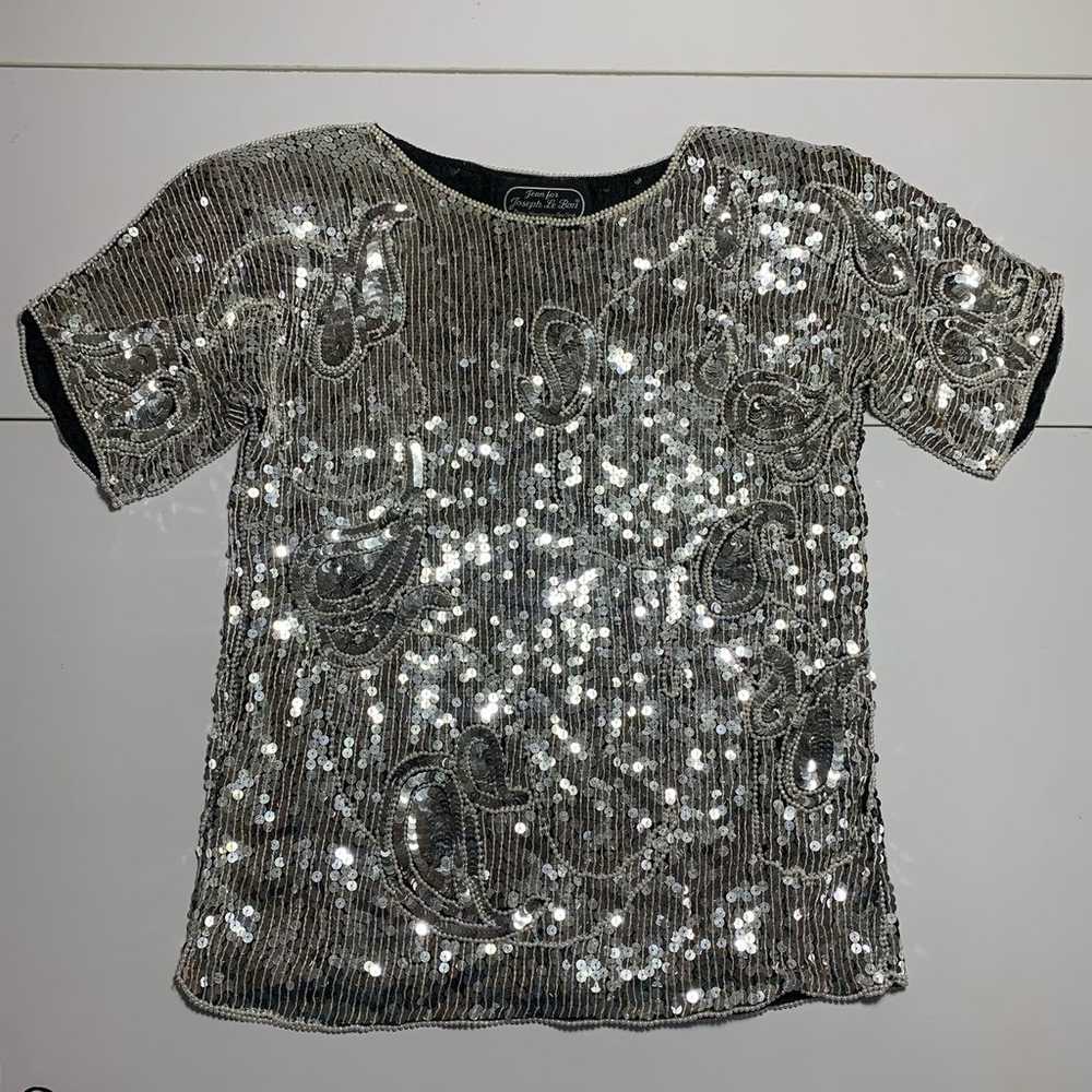 Vintage 80s Jean for Joseph Le Bon Sequin Beaded … - image 2