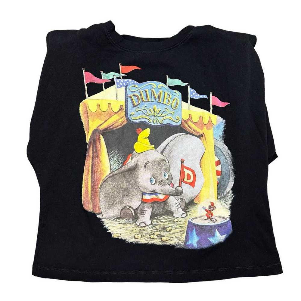 Zara Disney Black Dumbo Tank w/ Shoulder Pads, Sm… - image 1