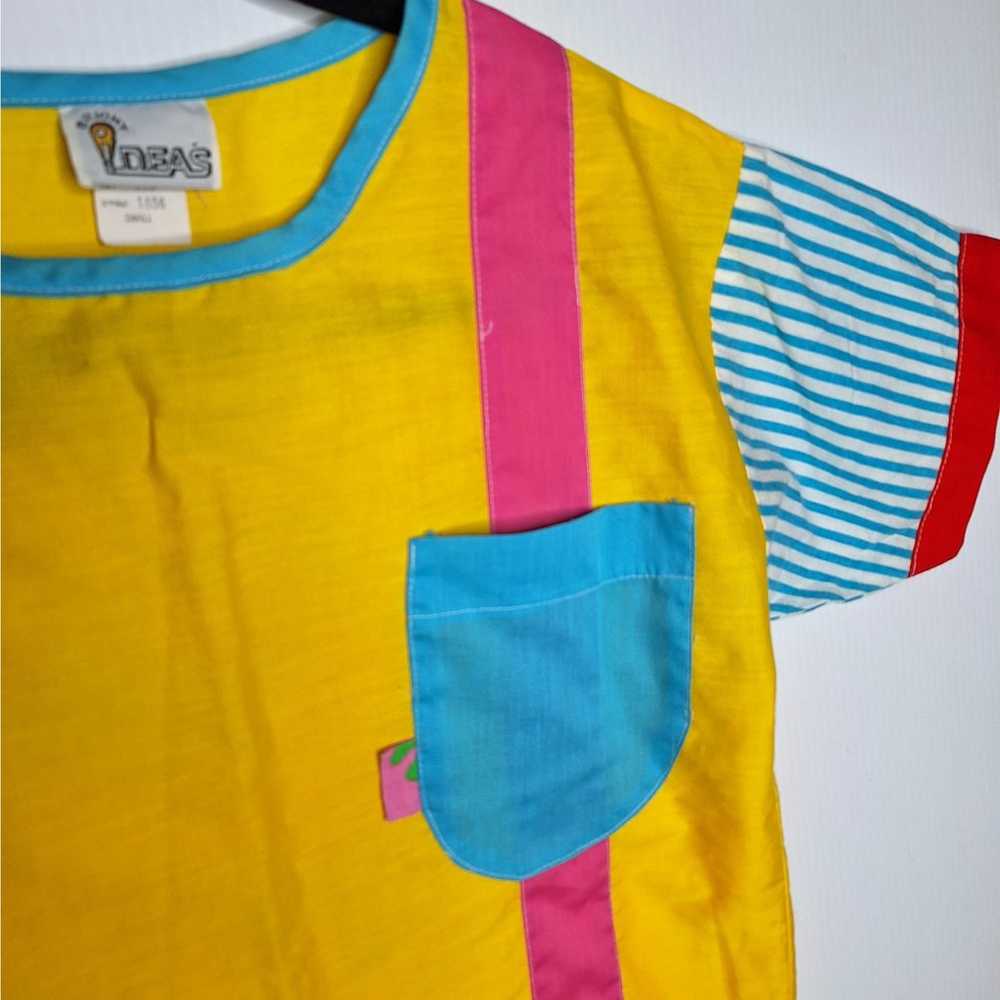 Vintage 80s Bright Ideas Top Small New Wave Surf … - image 10