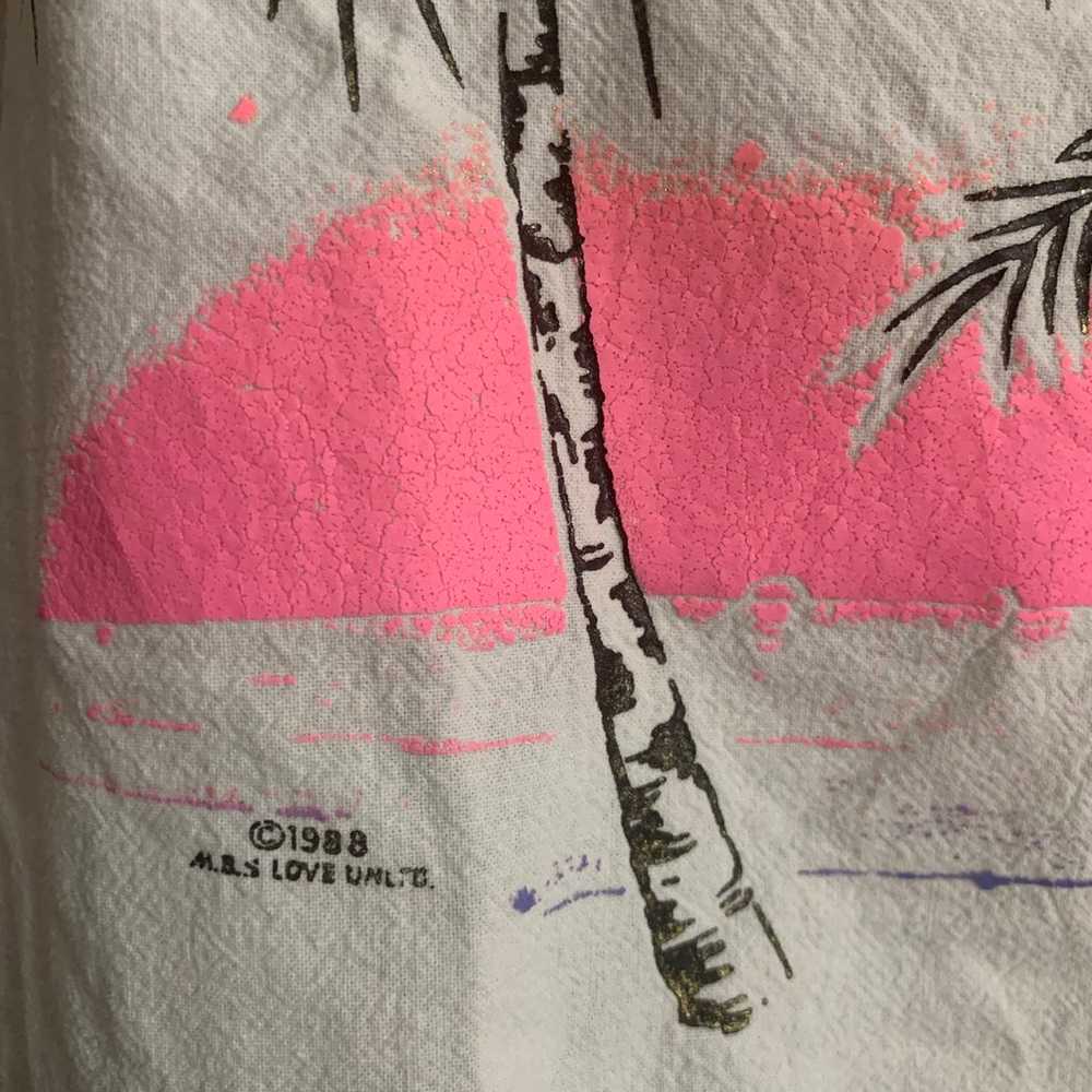 Unisex Vintage 80s cotton tropical beach pattern … - image 10