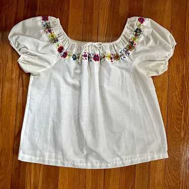 Vintage Union Made 1970's Union Made Floral Embro… - image 1