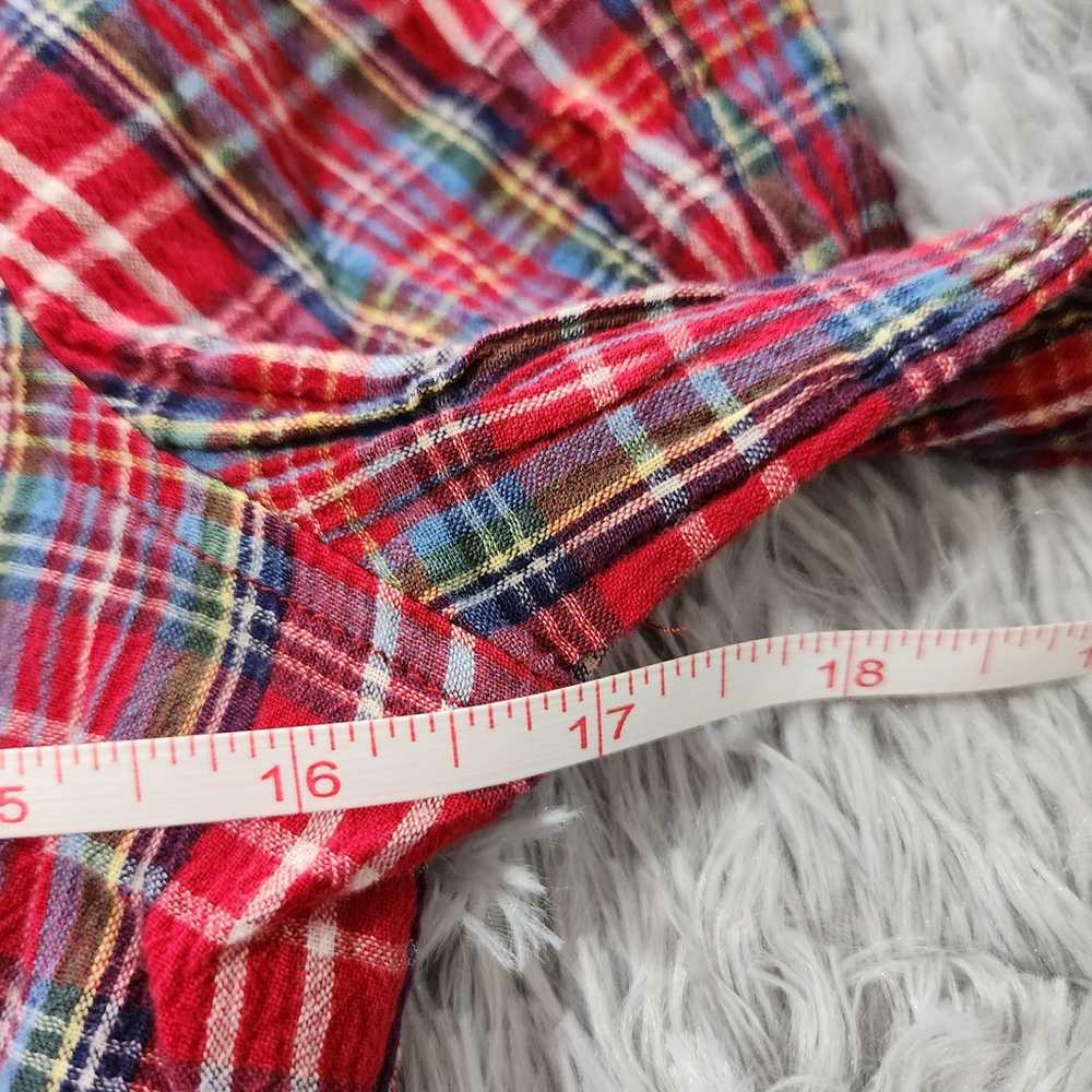 Abercrombie & Fitch Vintage Red Plaid Snap Close … - image 5