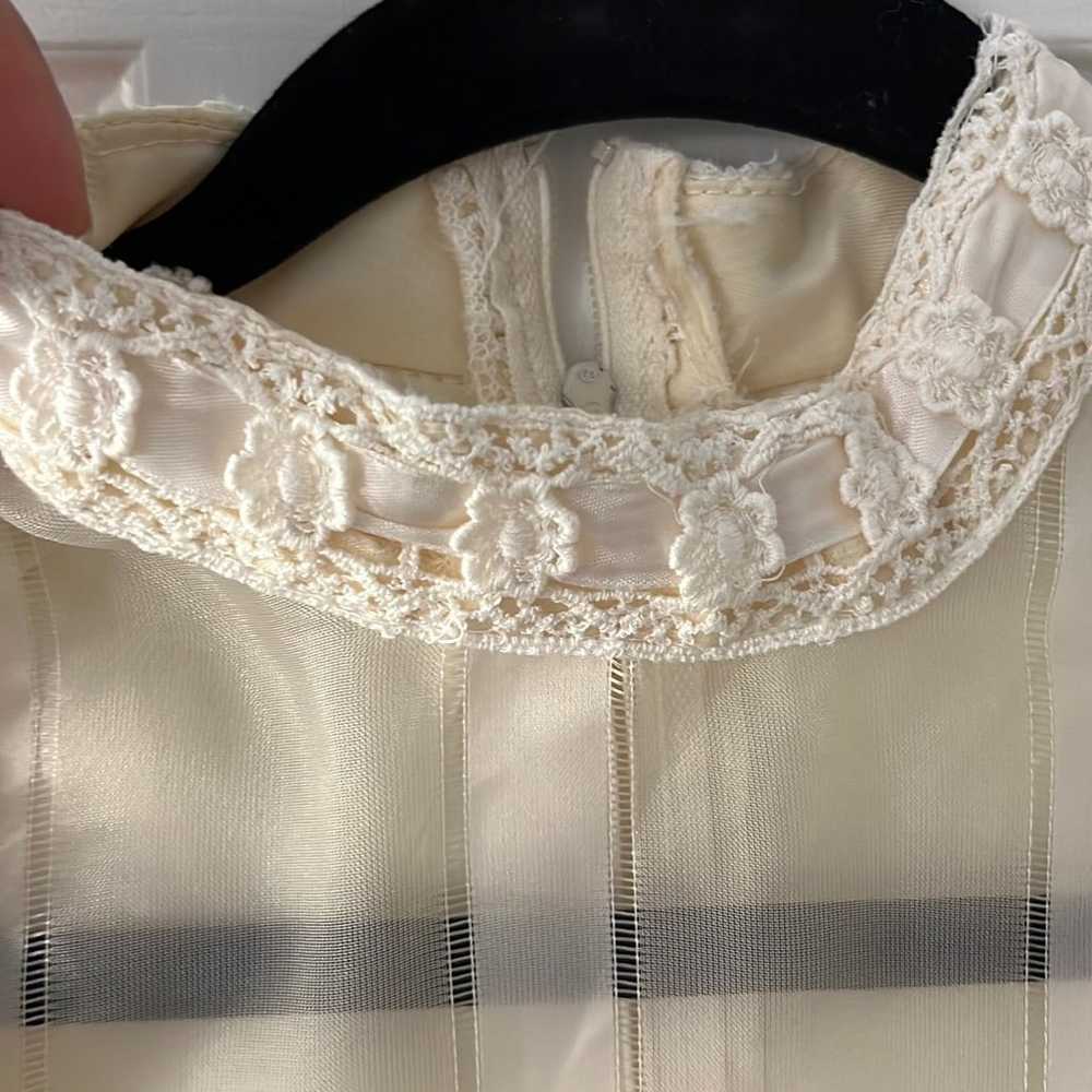 Vintage circa 1972 cream blouse - image 2