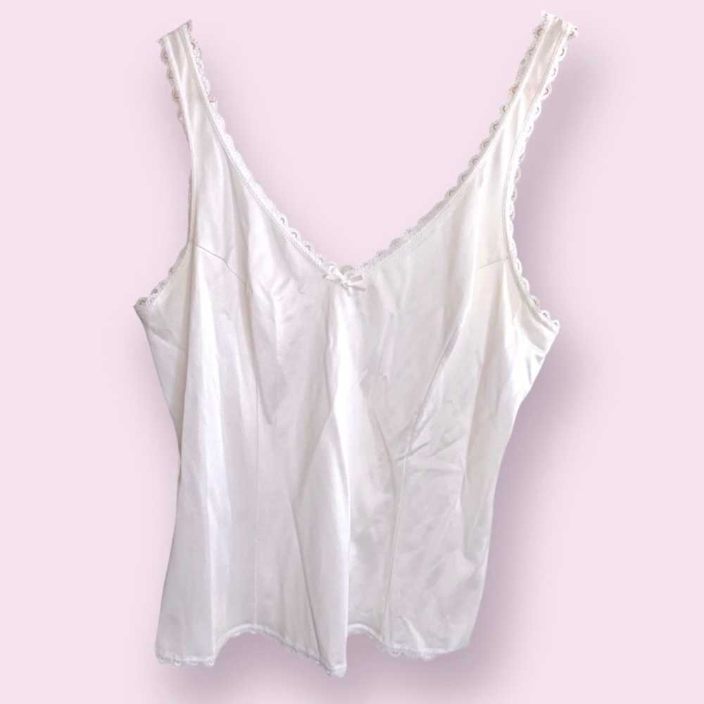 VTG Ivory Satin Camisole - image 1