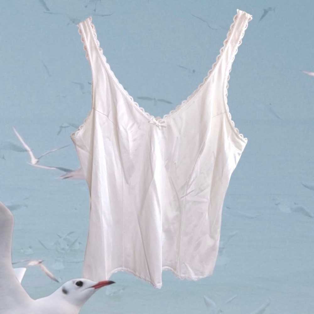 VTG Ivory Satin Camisole - image 2