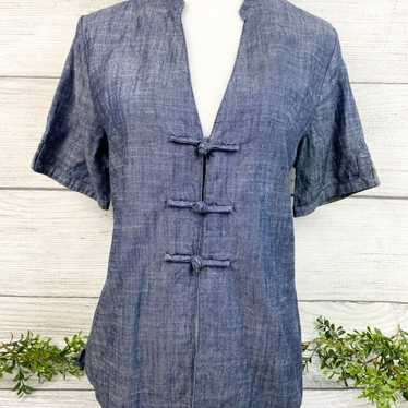 Vintage Norm Thompson Chambray Top SM - image 1