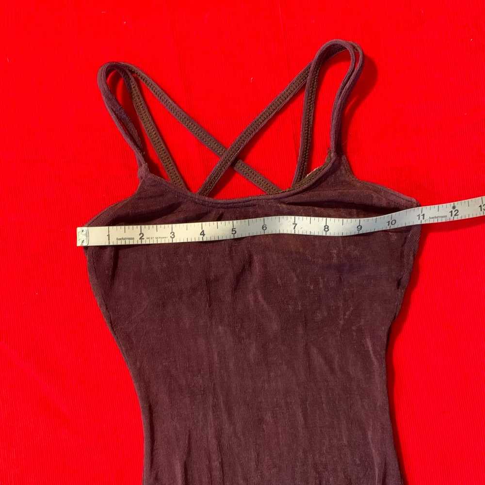 Vintage brown slinky minimalist hybrid Bathingsui… - image 10