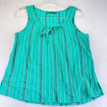 Vintage PRANA Womens S Blue Green Top Tunic Costal