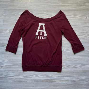 Abercrombie & Fitch maroon half sleeve shirt - image 1