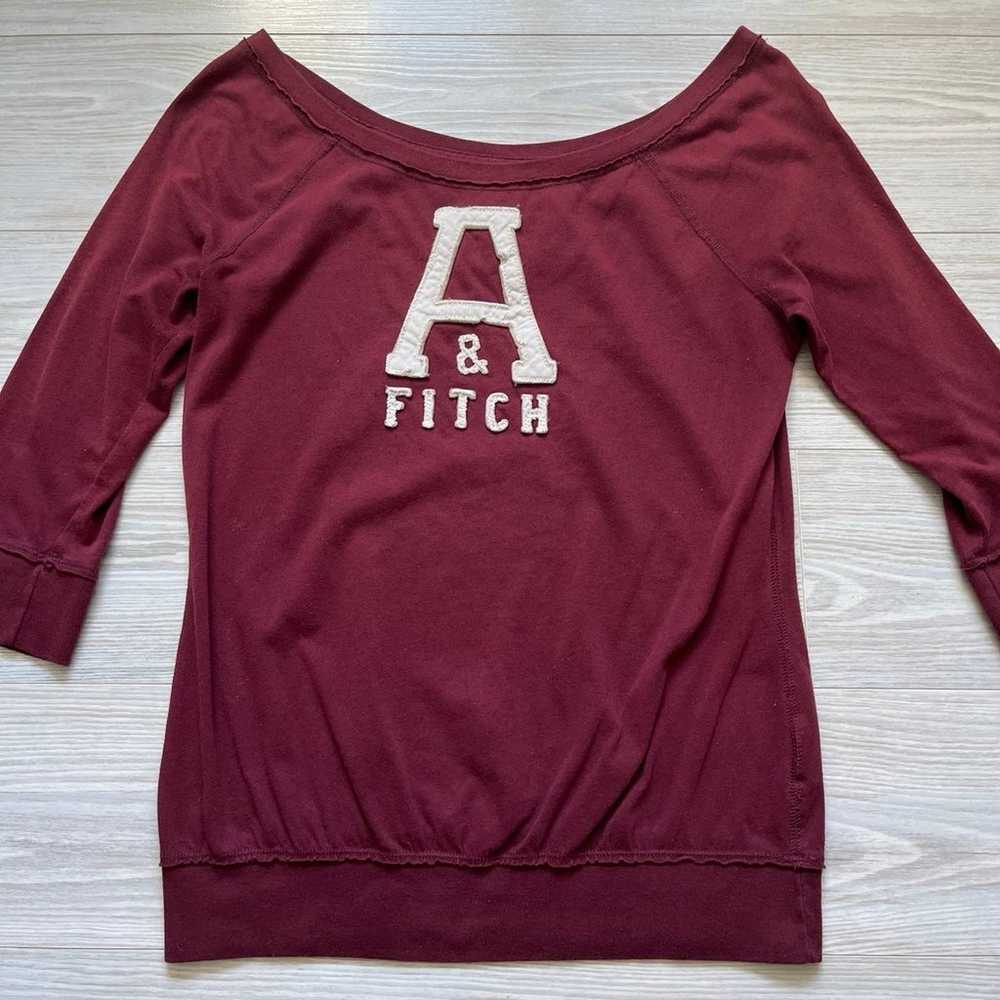 Abercrombie & Fitch maroon half sleeve shirt - image 2