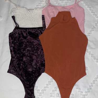 Bundle of 4 VINTAGE Thong Bodysuits - image 1