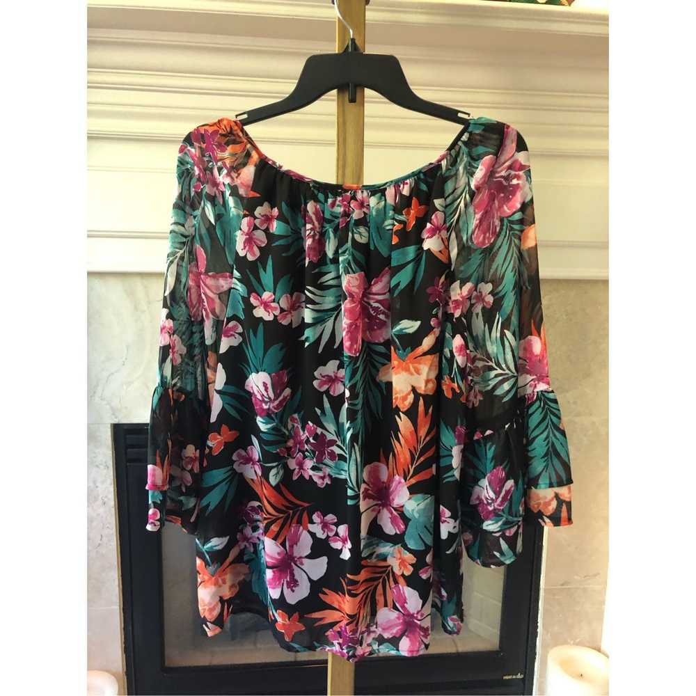 Apt. 9 Apt.9 Women’s Floral Design 3/4 Sleeve Blo… - image 2