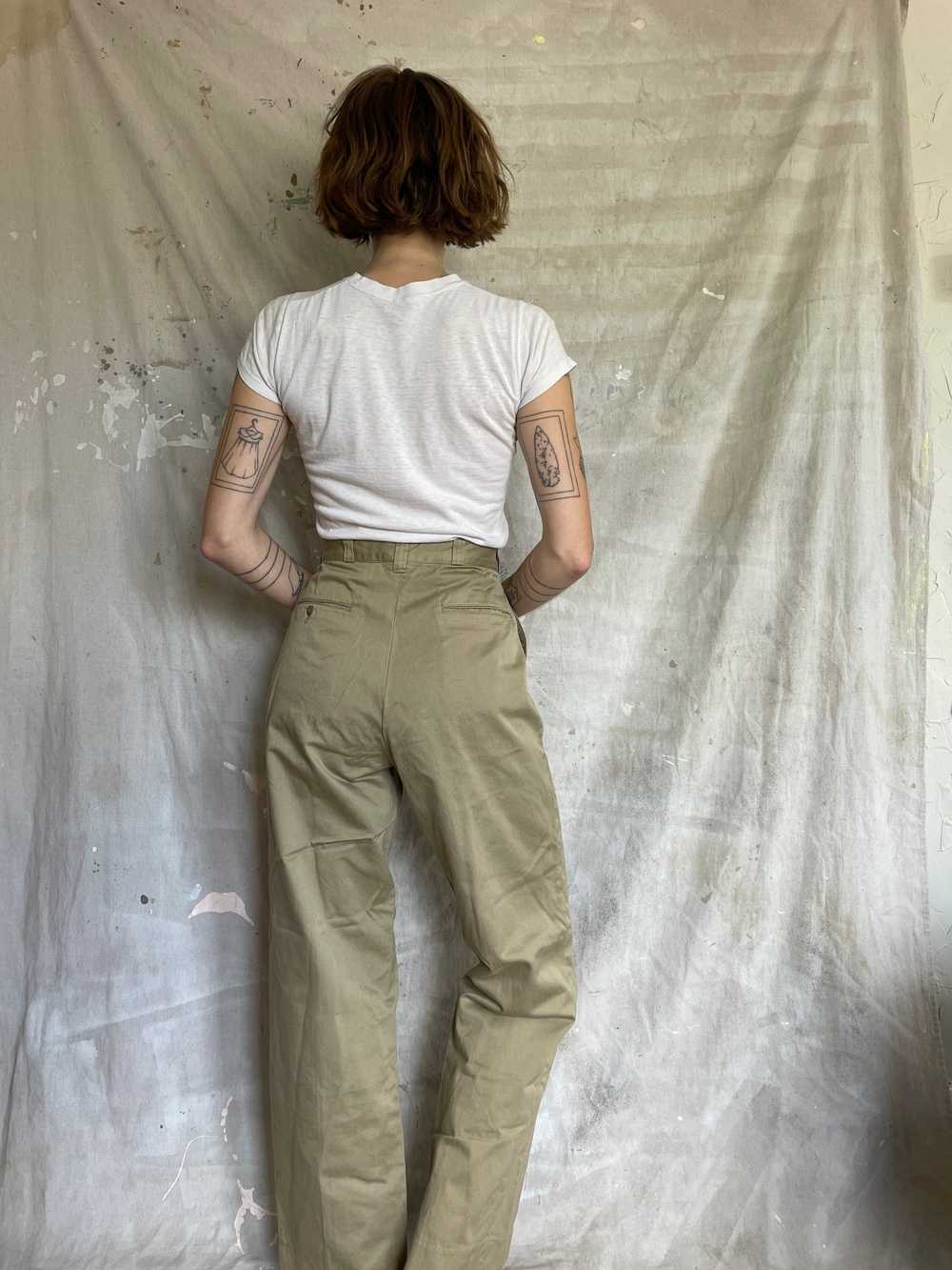 60s Khaki Military Trousers - image 2