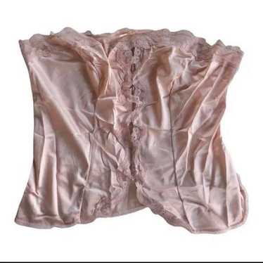 Strapless Satin Lace Top - image 1