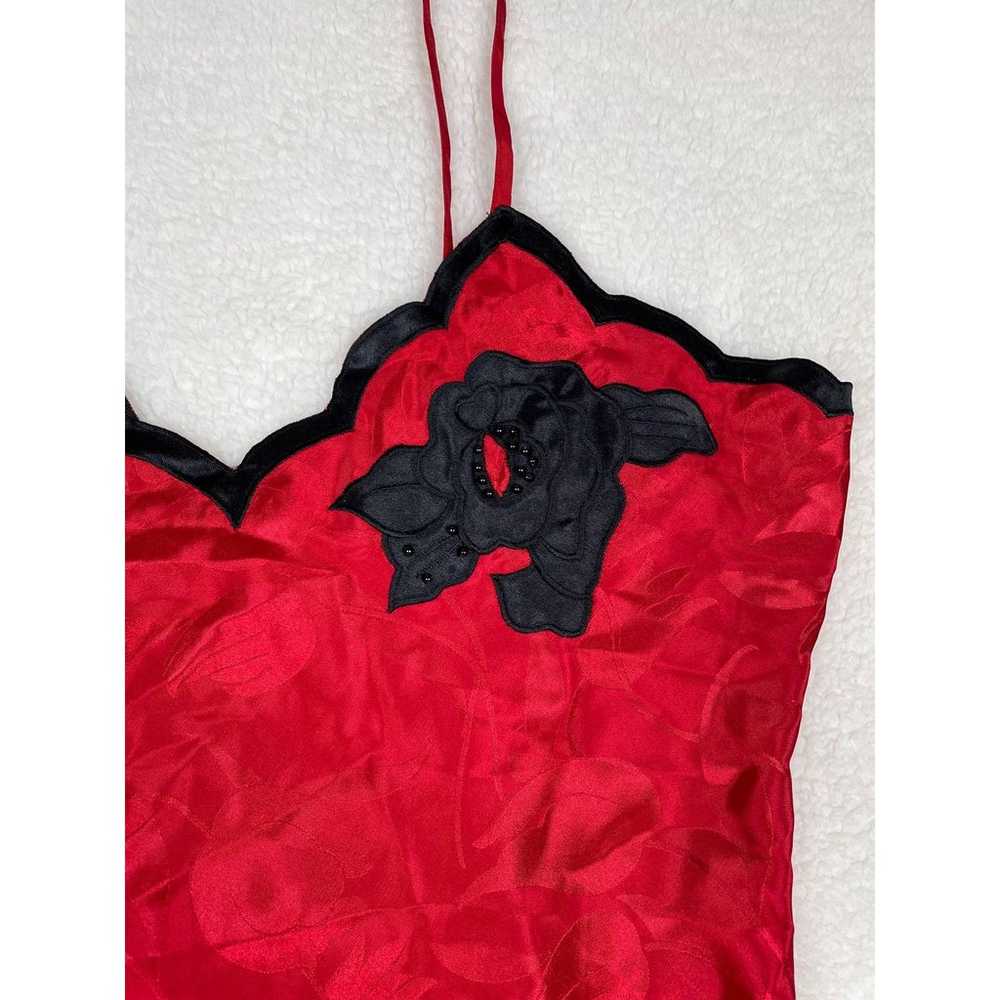 Victoria’s Secret Vintage Gold Label Red Satin Bo… - image 2