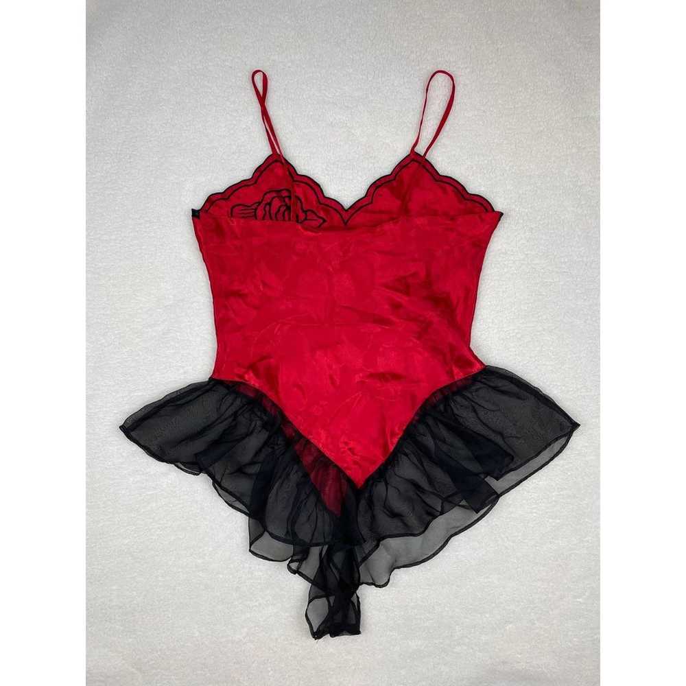 Victoria’s Secret Vintage Gold Label Red Satin Bo… - image 4