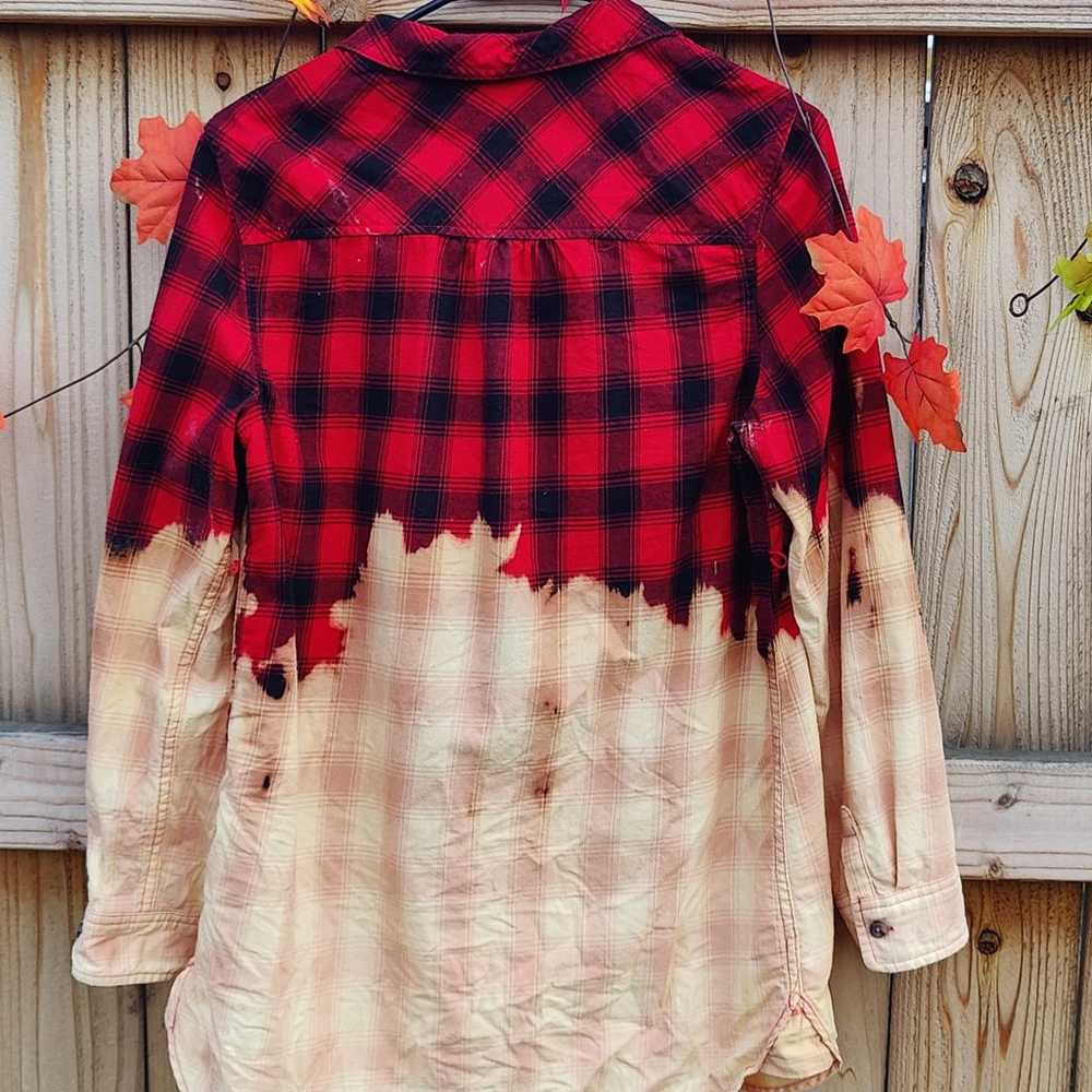 Vintage upcycled maternity flannel - image 3