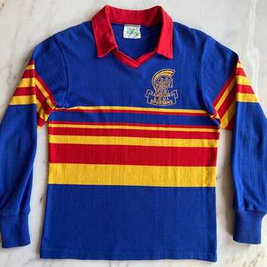 VINTAGE 1980s RUGBY POLO SHIRT VARSITY SCHOOL JER… - image 1