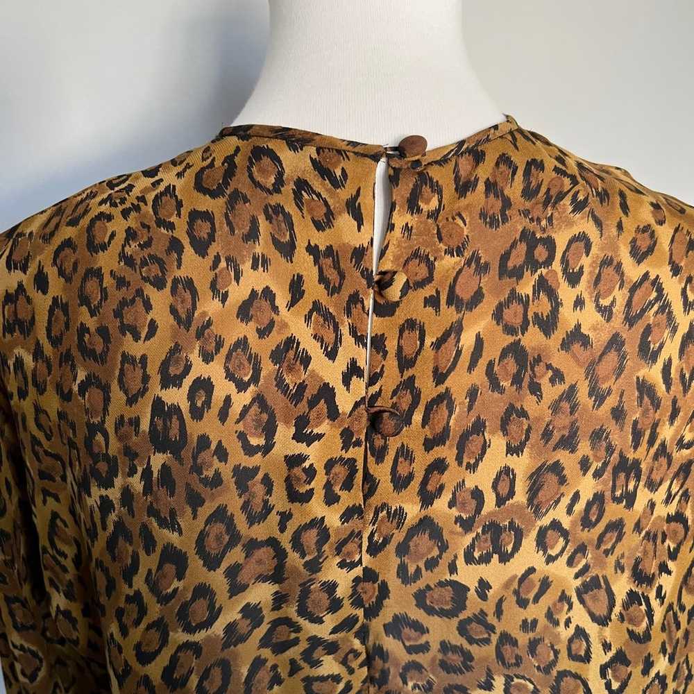 Vintage 1980s/1990s Anne Klein Animal Print Silk … - image 5