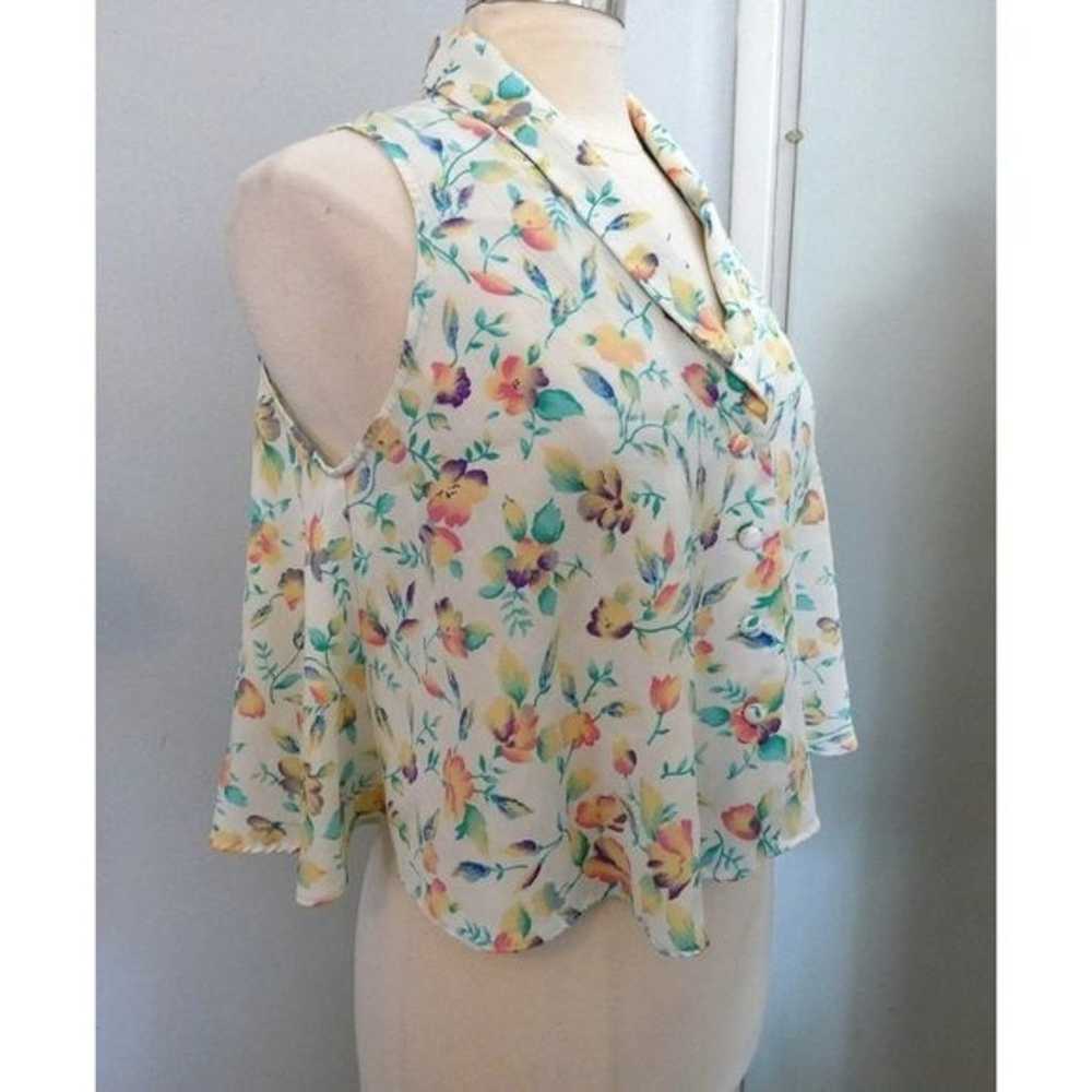 Vintage Victoria's Secret Floral Crop Top Size S … - image 10