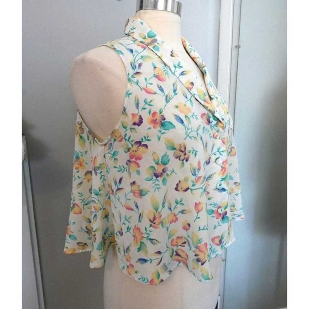 Vintage Victoria's Secret Floral Crop Top Size S … - image 4