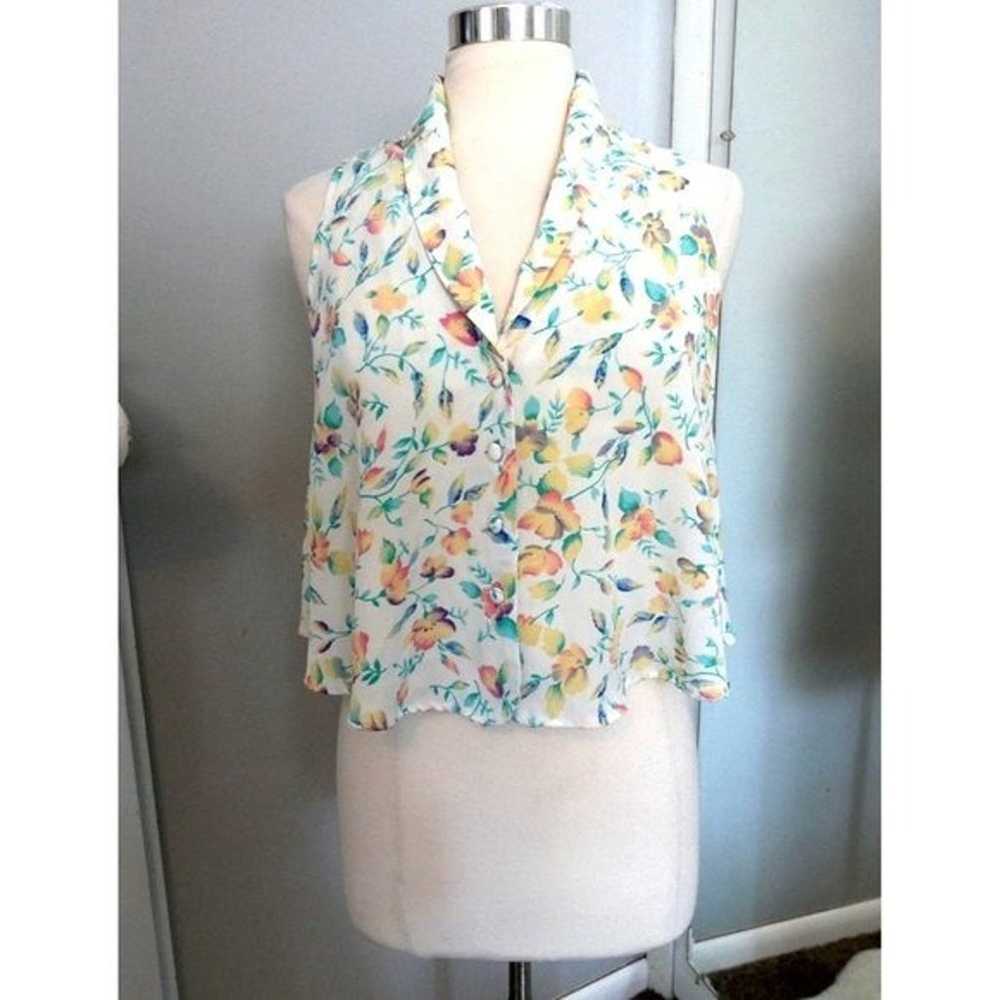 Vintage Victoria's Secret Floral Crop Top Size S … - image 9