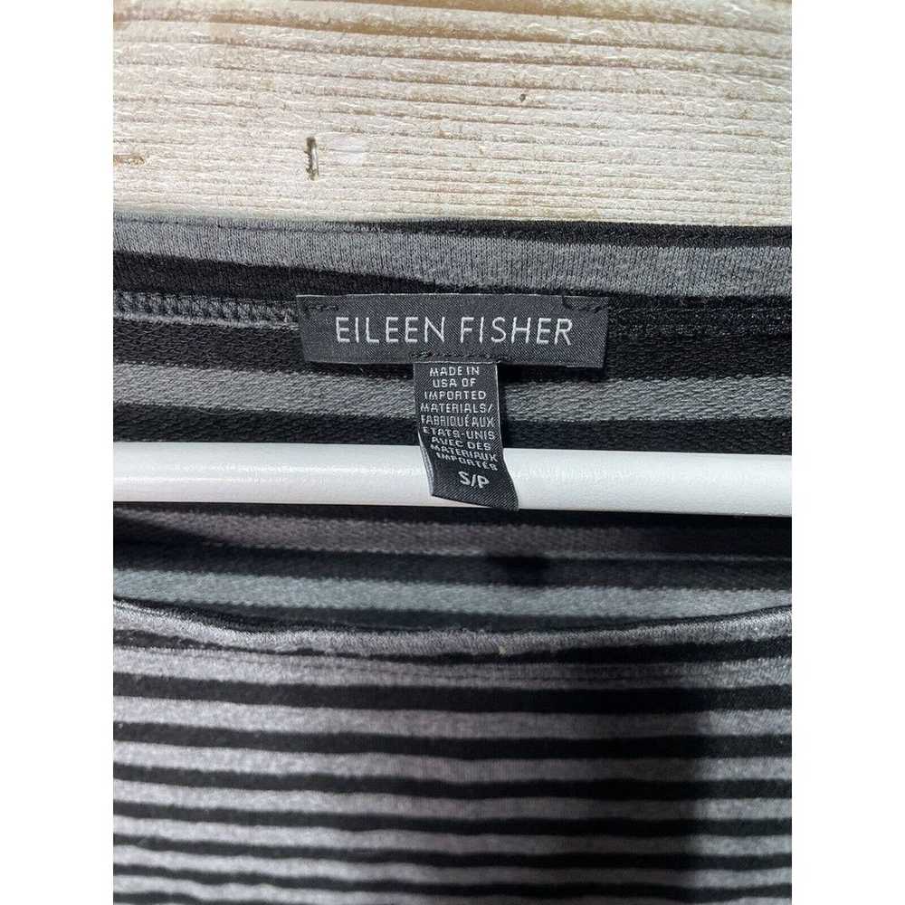 Eileen Fisher Black and Gray Striped Super Soft L… - image 3