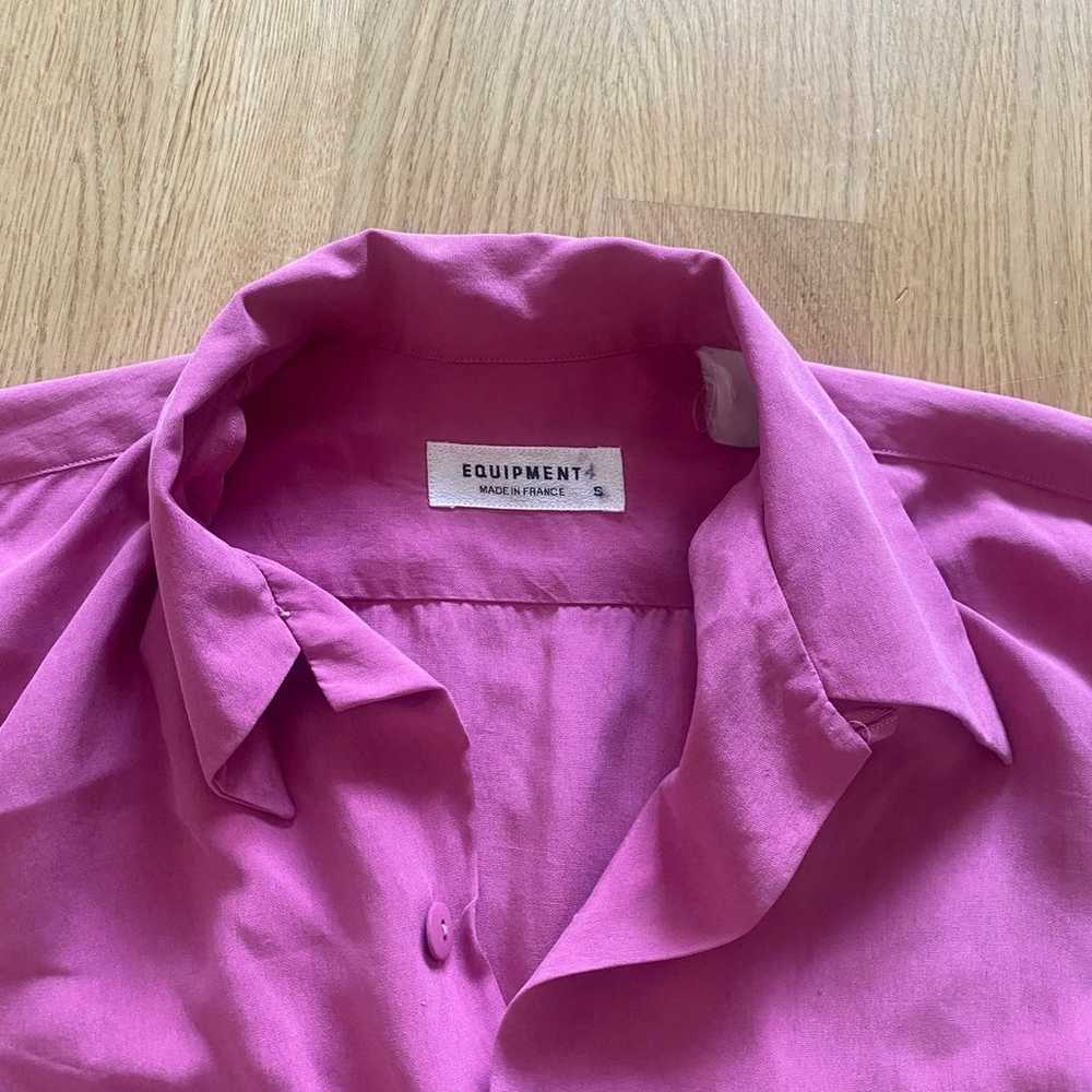 Vintage Equipment Pink Silk Blouse - image 2