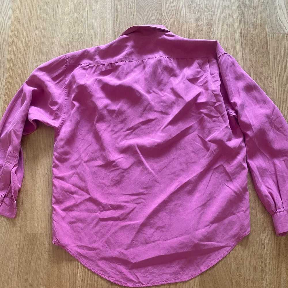 Vintage Equipment Pink Silk Blouse - image 3