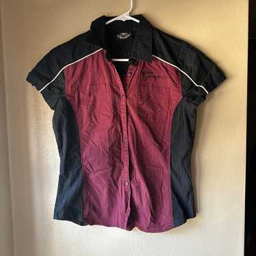 Womens vintage Harley Davidson Button up - image 1