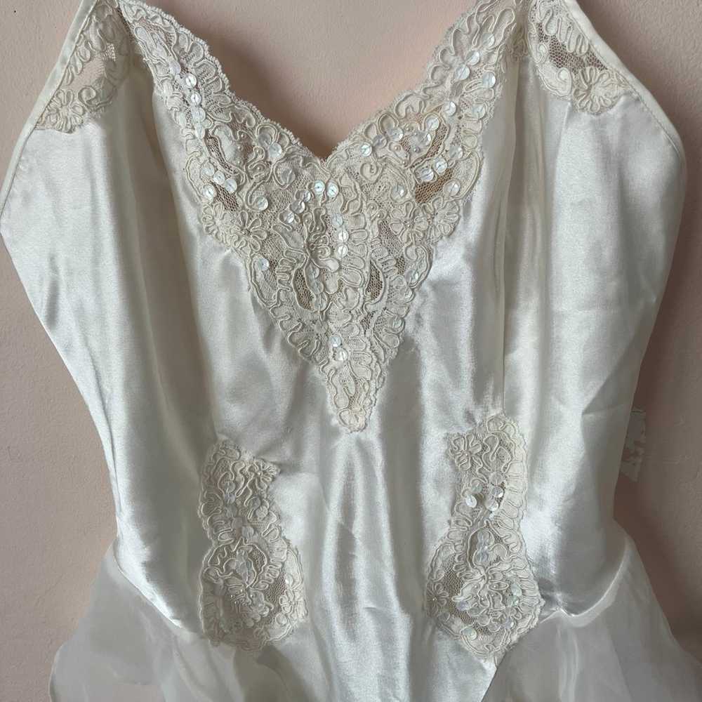 Victoria’s Secret vintage white silk teddy bodysu… - image 2