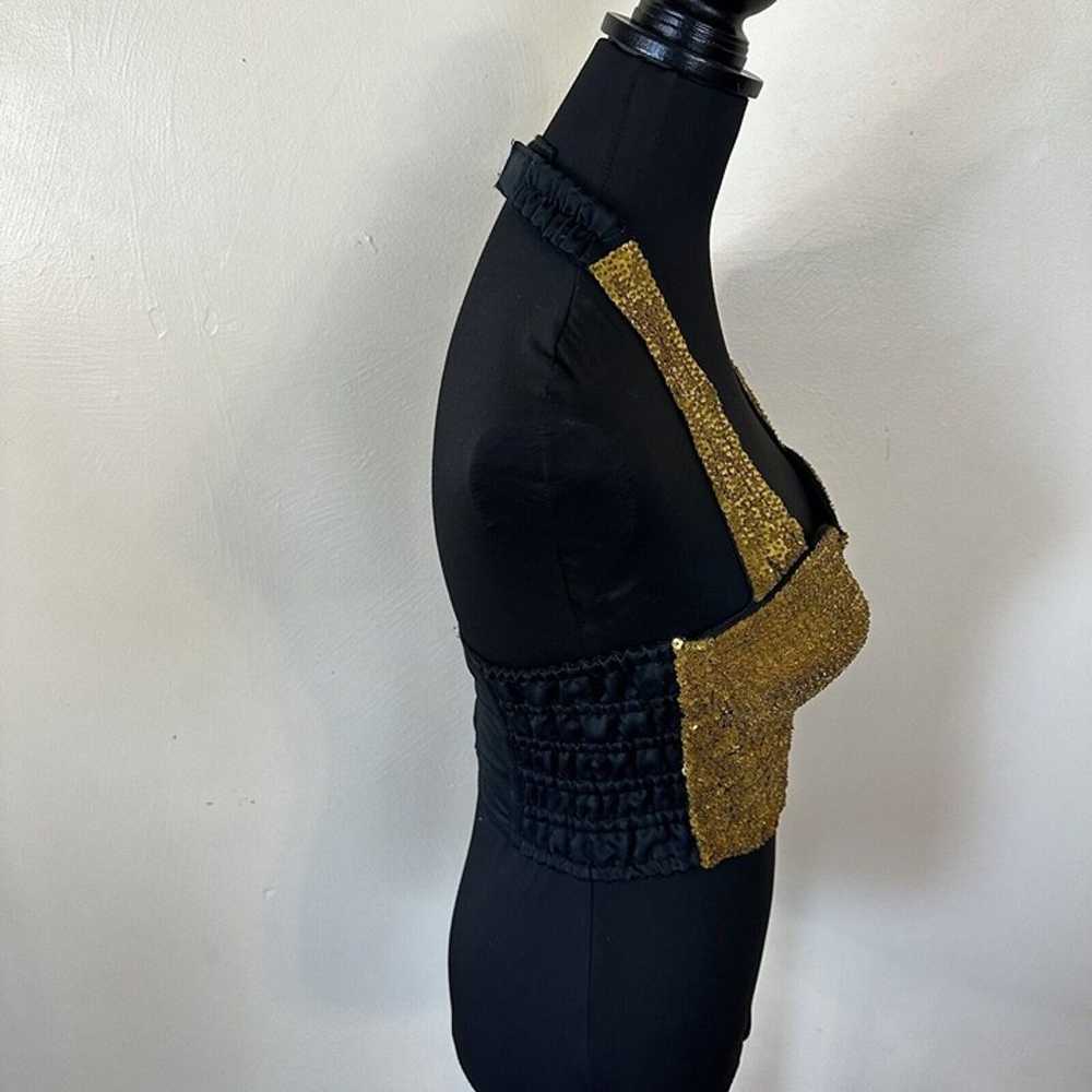 Fashion Fantasy Women’s Halter Top Gold Black Bus… - image 5