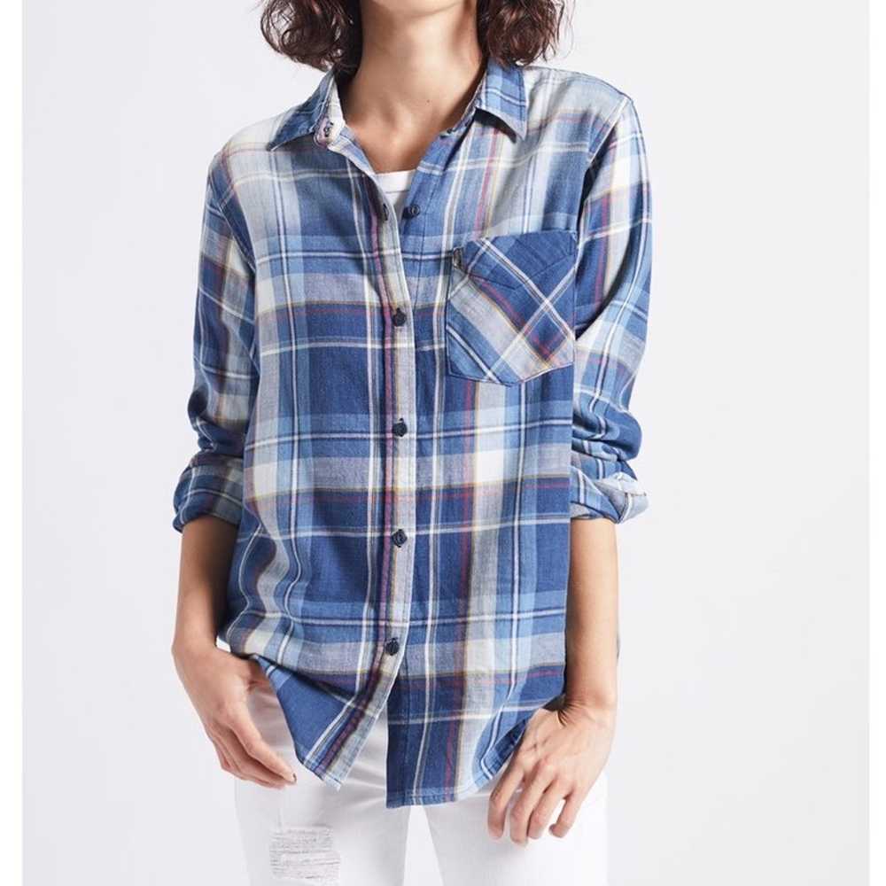 Current Elliott Plaid Check Button Shirt - image 1