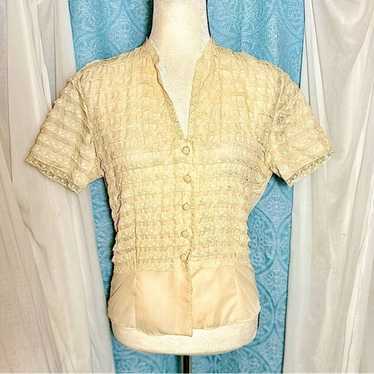 Vintage 1950s Eclipse of Seattle Lace Layered Blo… - image 1