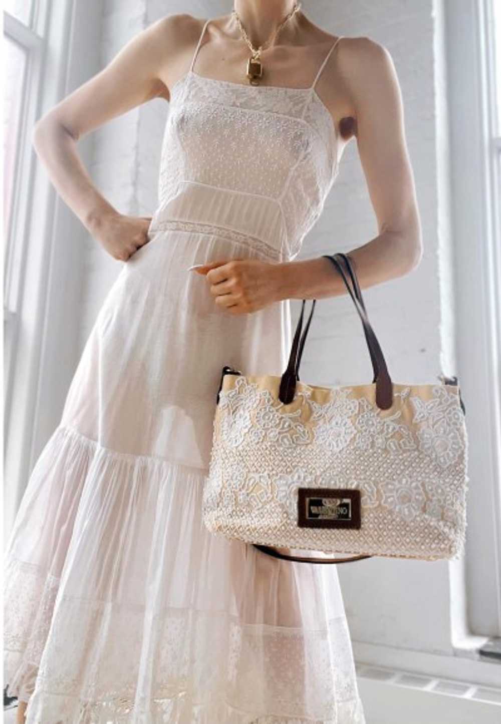 authentic Valentino lace beaded bag - image 3