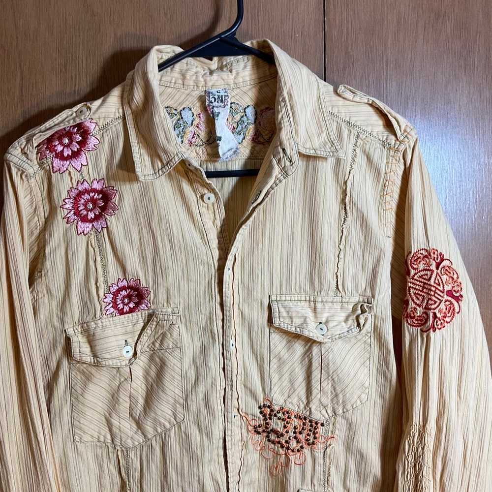 Johnny Was Workshop Embroidered Shirt - image 2