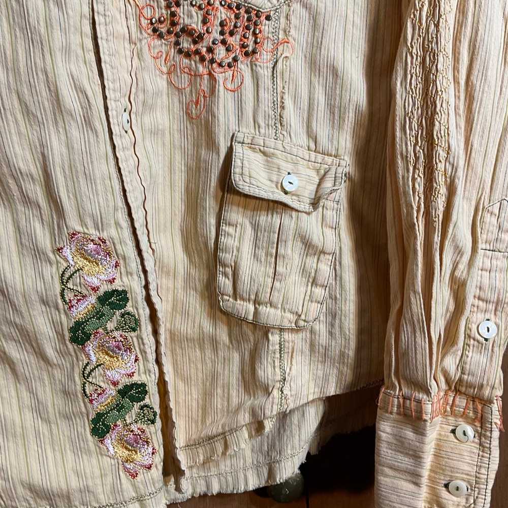 Johnny Was Workshop Embroidered Shirt - image 5