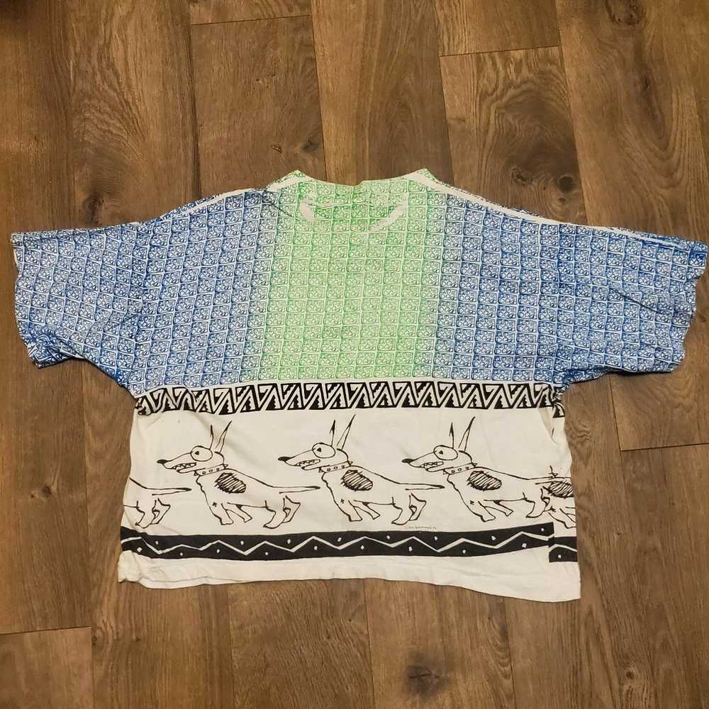 vintage rude dog shirt 80s Crop Top Boys Bigger - image 2