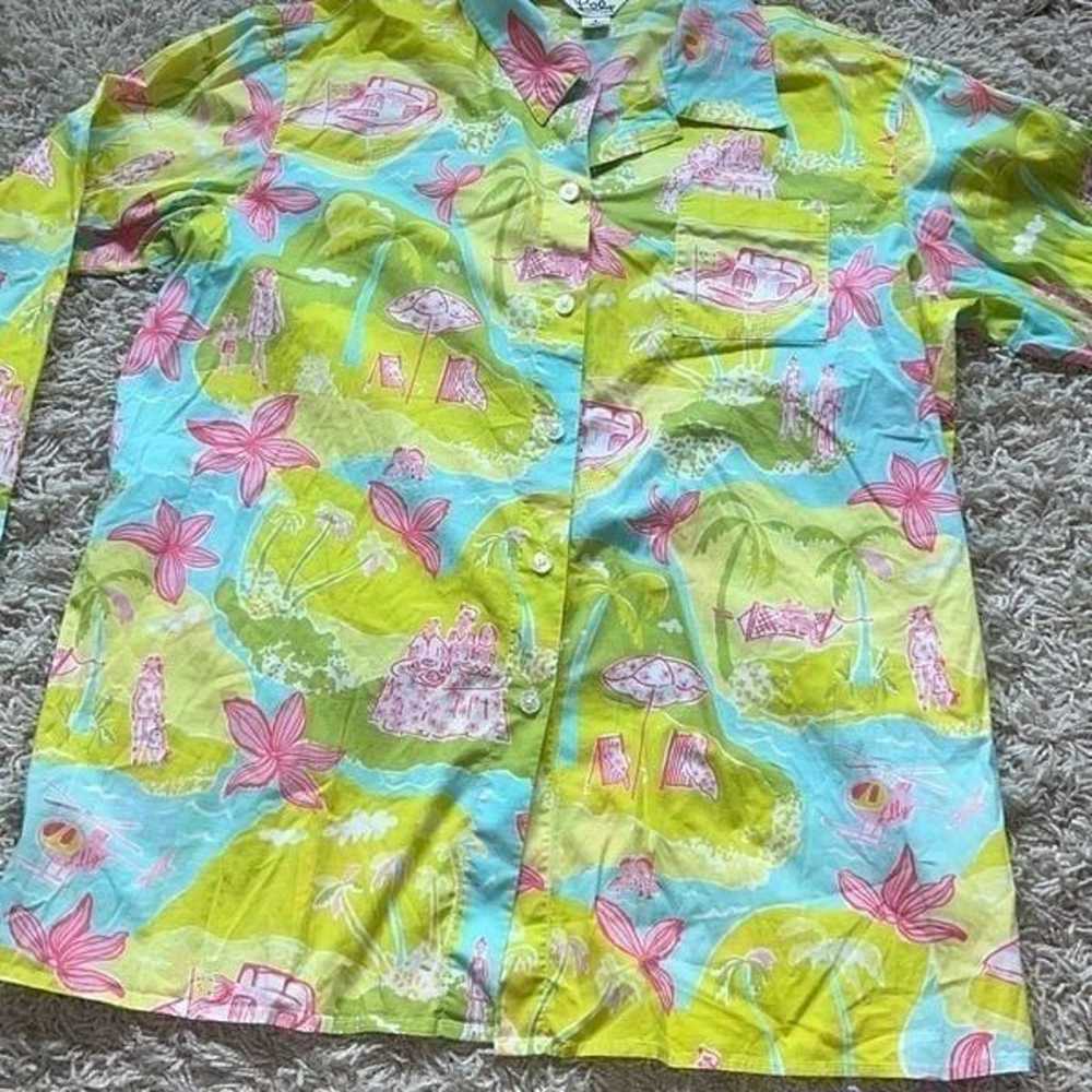 Vintage Lilly Pulitzer Private Island Print Butto… - image 2