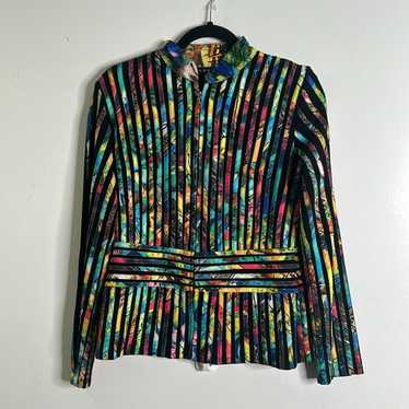 Weavz multi color striped top size small