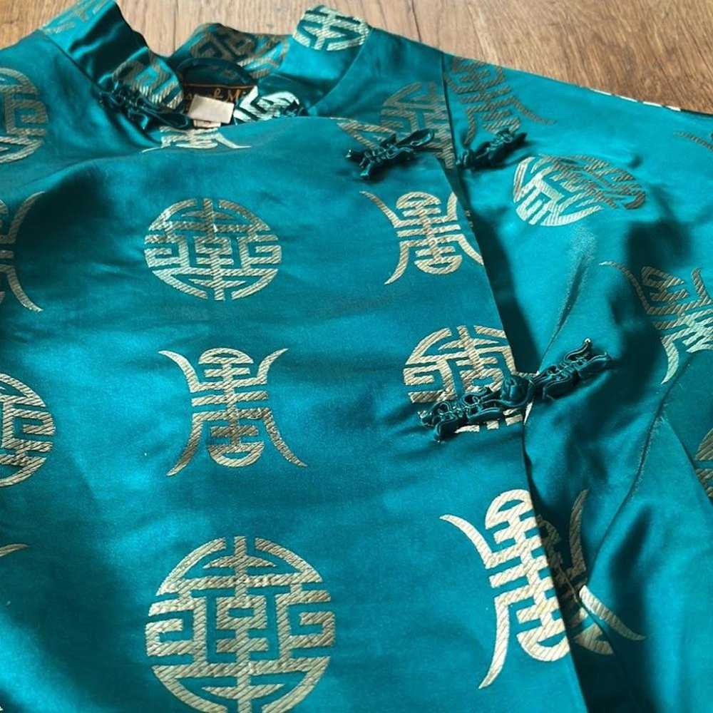 Vintage House of Ming Silk/Rayon Shirt Jacket Siz… - image 2